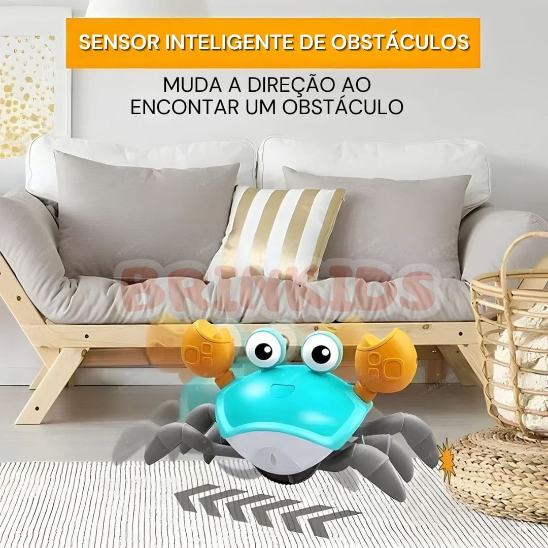 Caranguejo Fujão Interativo com Música, Luz e Movimento