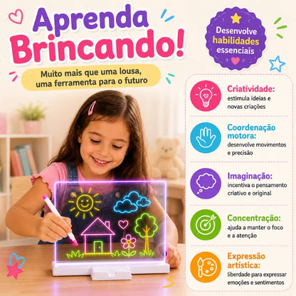 Quadro Mágico Infantil para Desenho e Aprendizado