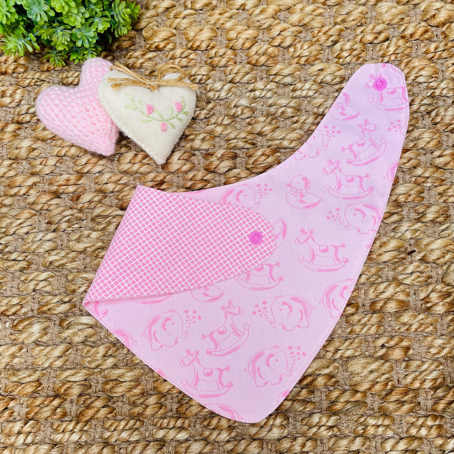 BABADOR DUPLA FACE LOVE PINK