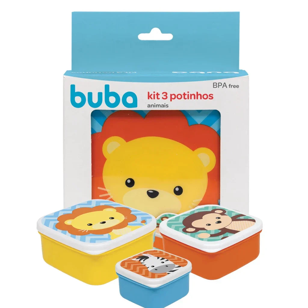 Kit 3 Potes para Comida Infantil