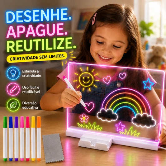Quadro Mágico Infantil para Desenho e Aprendizado