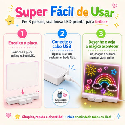 Quadro Mágico Infantil para Desenho e Aprendizado
