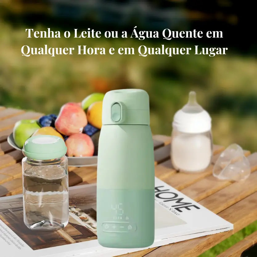 Aquecedor de Mamadeiras Portátil com Aquecimento Rápido e Bateria de Longa Duração