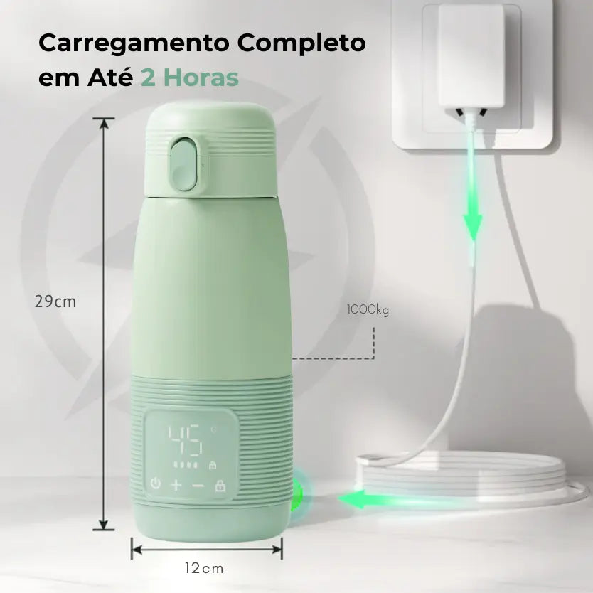 Aquecedor de Mamadeiras Portátil com Aquecimento Rápido e Bateria de Longa Duração