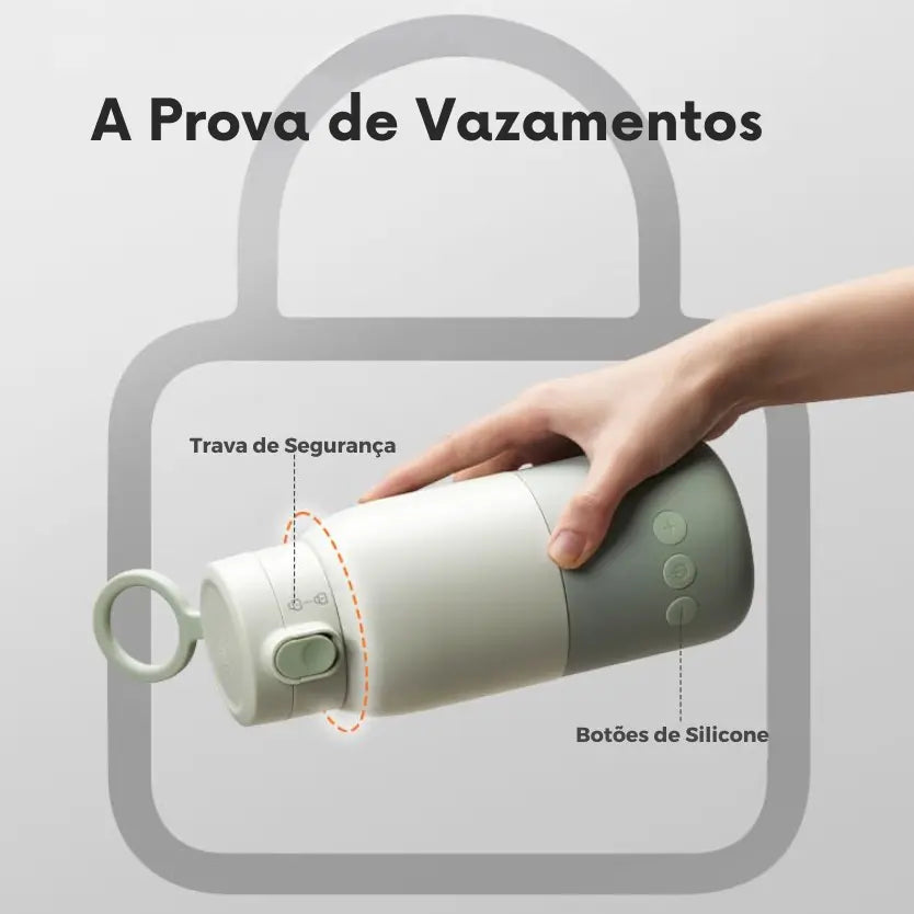 Aquecedor de Mamadeiras Portátil com Aquecimento Rápido e Bateria de Longa Duração