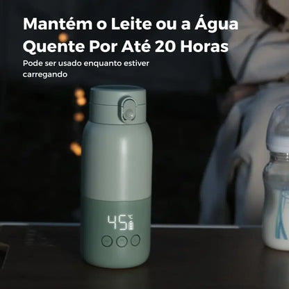 Aquecedor de Mamadeiras Portátil com Aquecimento Rápido e Bateria de Longa Duração