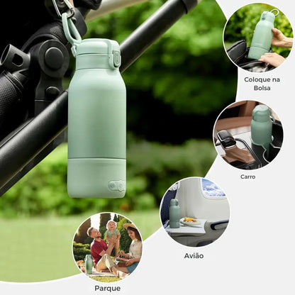 Aquecedor de Mamadeiras Portátil com Aquecimento Rápido e Bateria de Longa Duração