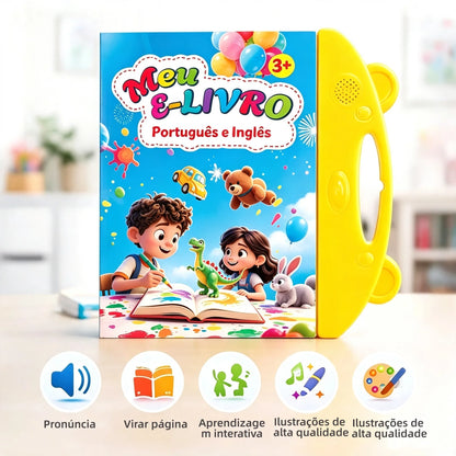 Livro Interativo Falante Bilíngue para crianças - Português e Inglês