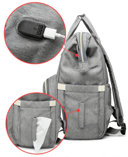 Bolsa Mochila Maternidade com Entrada USB