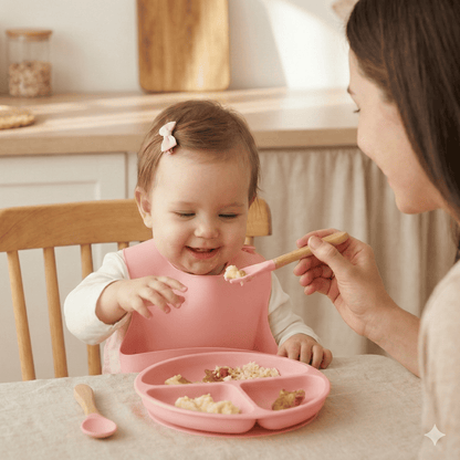 Kit de Silicone Alimentação Infantil com 8 Peças Completo