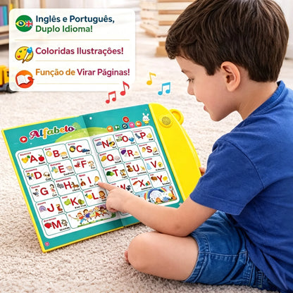 Livro Interativo Falante Bilíngue para crianças - Português e Inglês