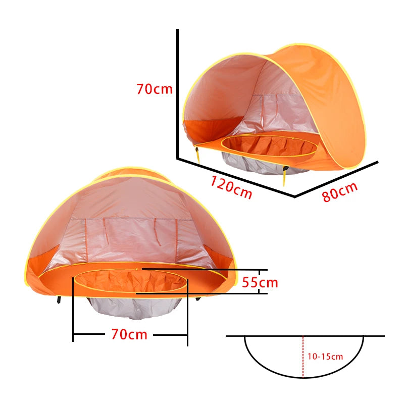 Kids Summer & Tenda Baby - Tenda de Verão - Proteção UV com Mini Piscina