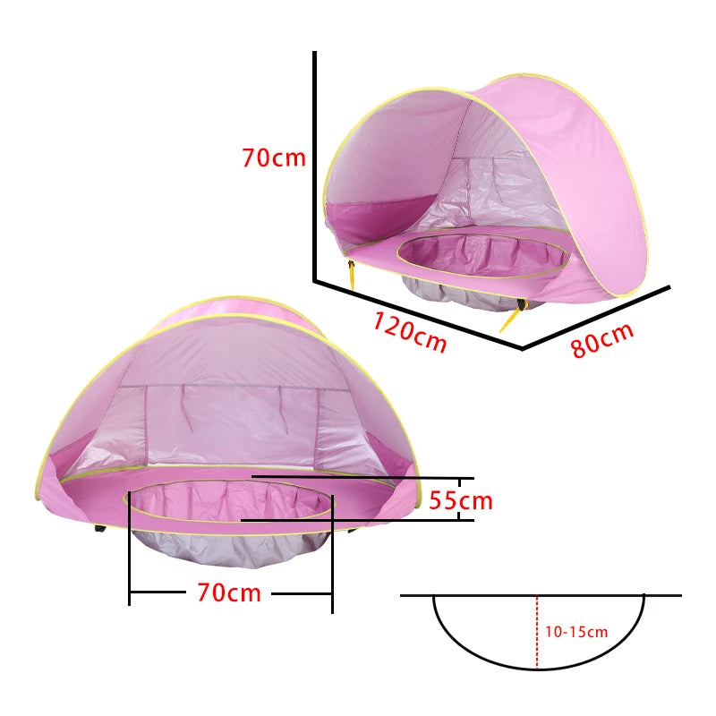 Kids Summer & Tenda Baby - Tenda de Verão - Proteção UV com Mini Piscina