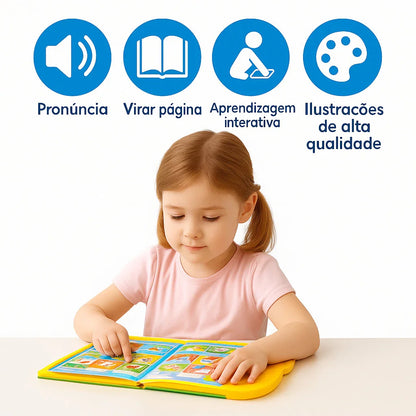 Livro Interativo Falante Bilíngue para crianças - Português e Inglês