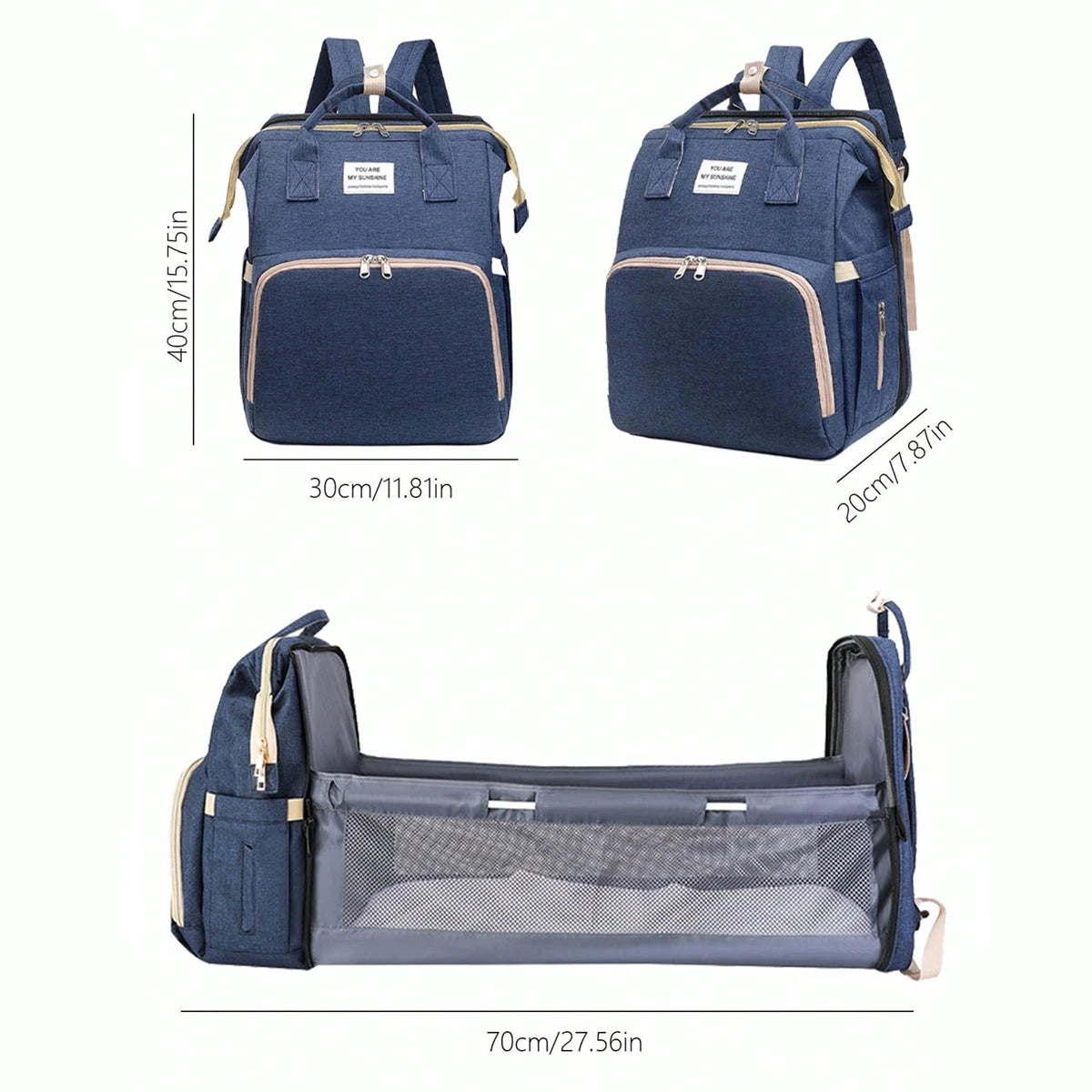 Mochila Multiuso Maternidade com Berço e Trocador