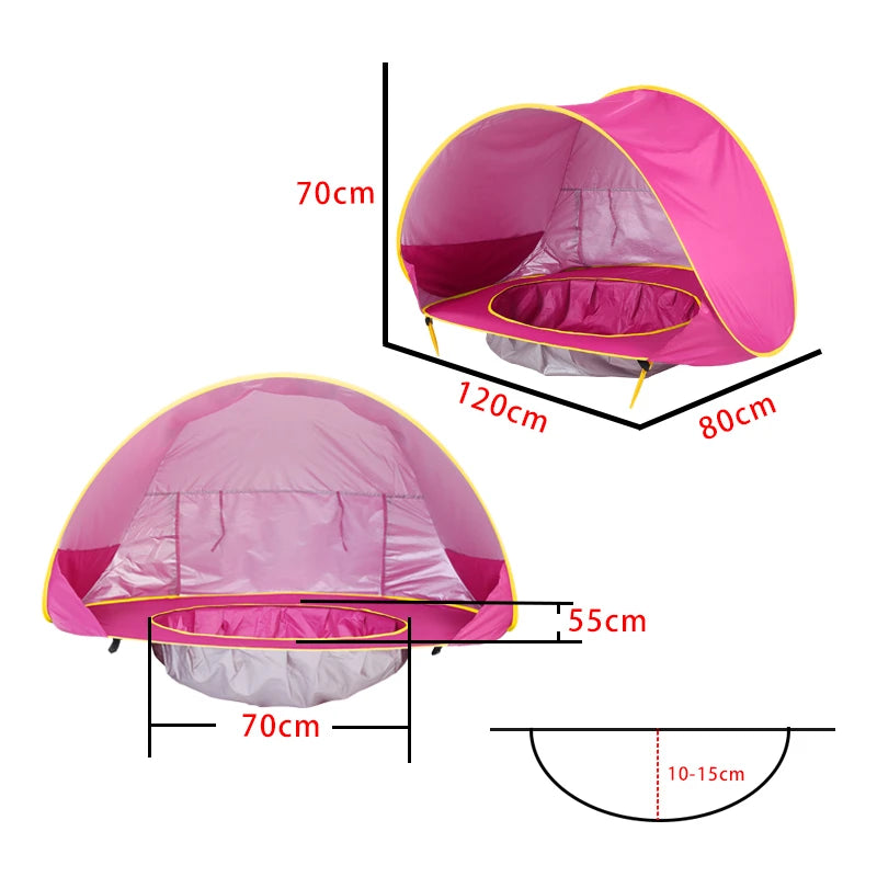 Kids Summer & Tenda Baby - Tenda de Verão - Proteção UV com Mini Piscina