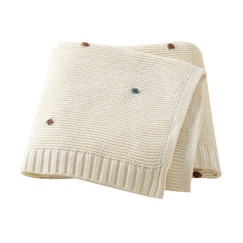 Manta Tricot Petit Poá