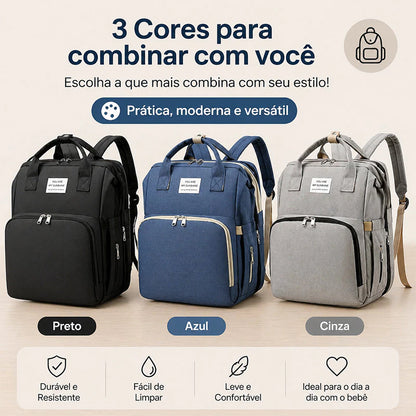 Mochila Multiuso Maternidade com Berço e Trocador