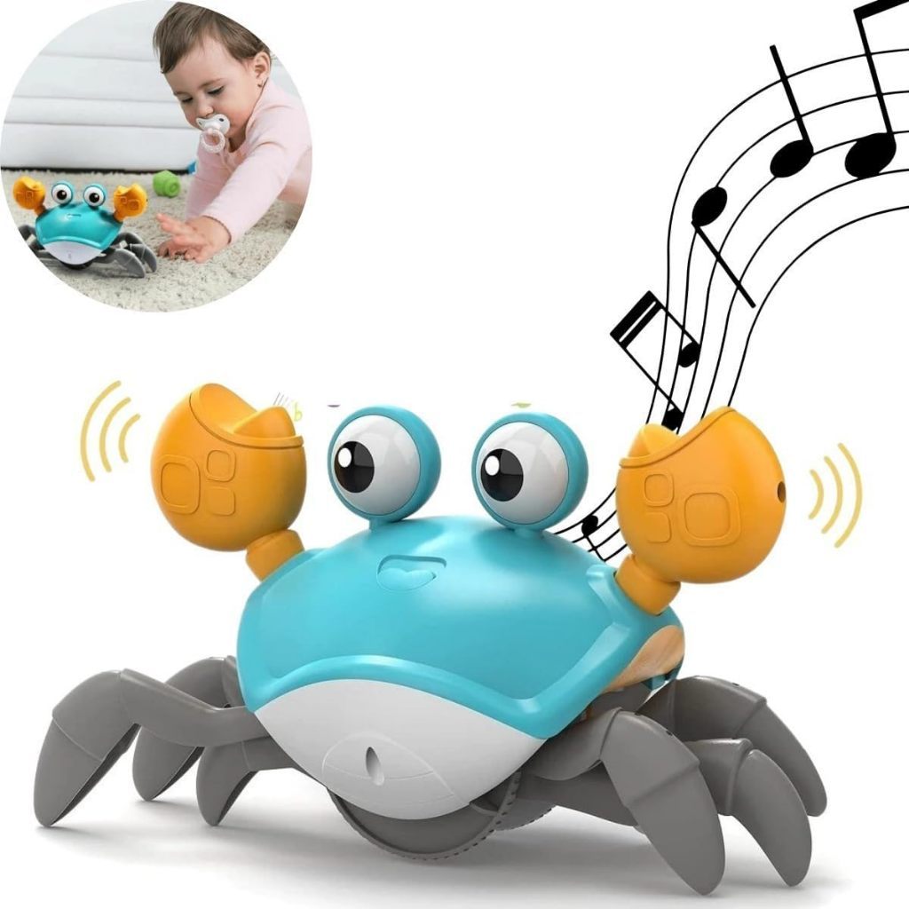 Caranguejo Fujão Interativo com Música, Luz e Movimento