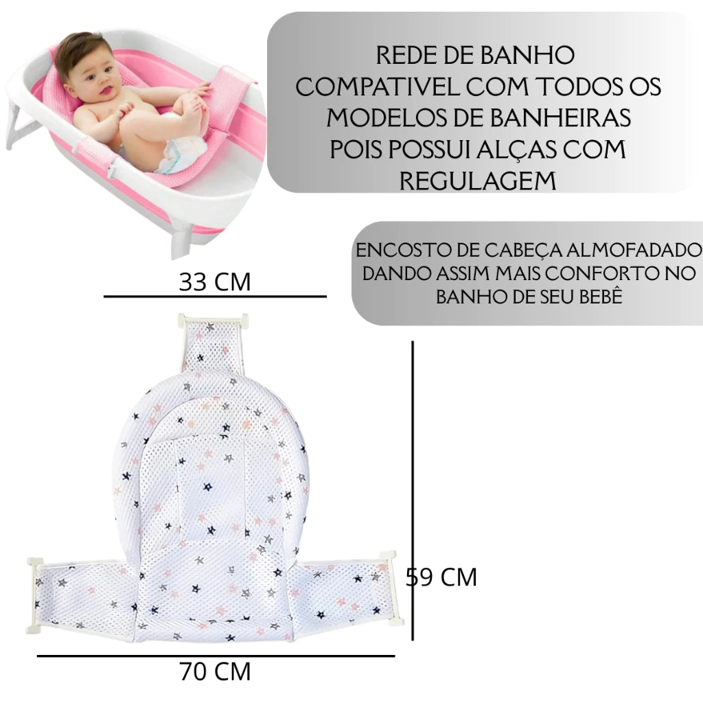 Rede de Proteção para Banheira de Bebê