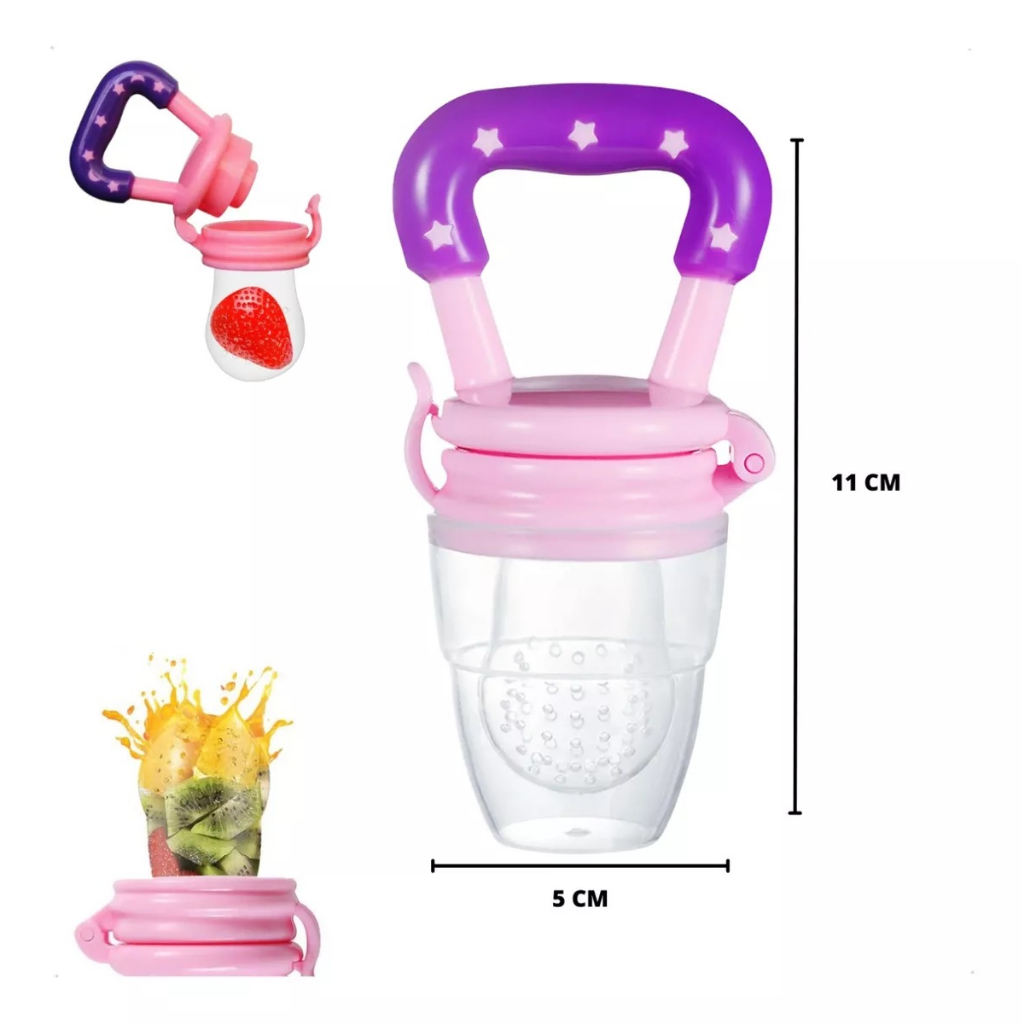 Chupeta Alimentadora Mordedor de Silicone Porta Fruta