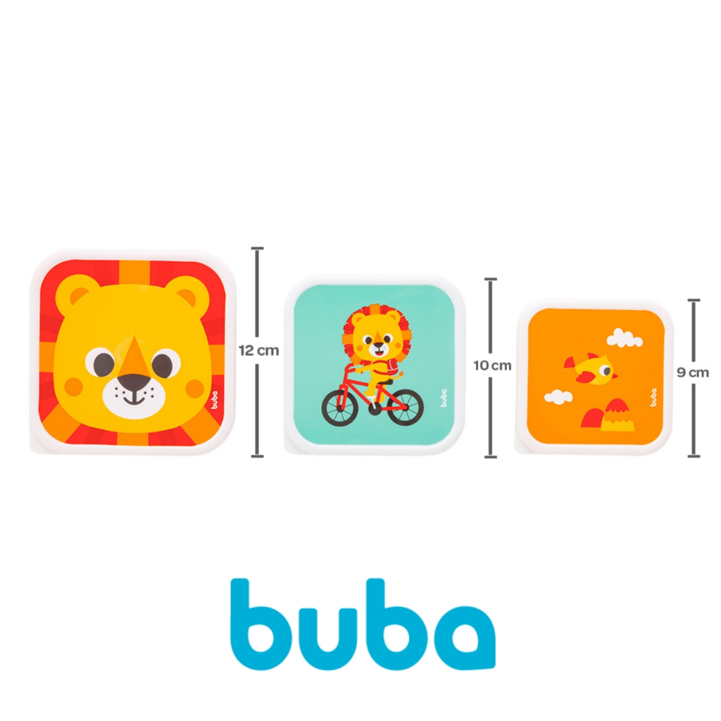 Kit 3 Potes para Comida Infantil