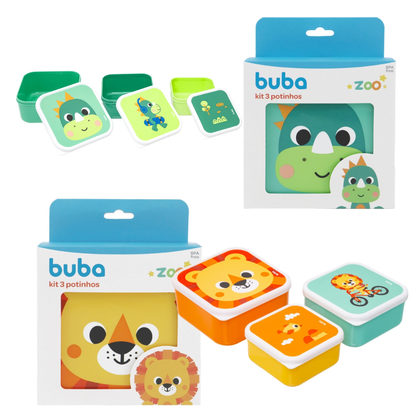 Kit 3 Potes para Comida Infantil