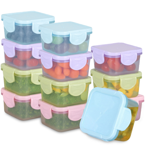 Kit com 12 Mini Potes para Comida Infantil