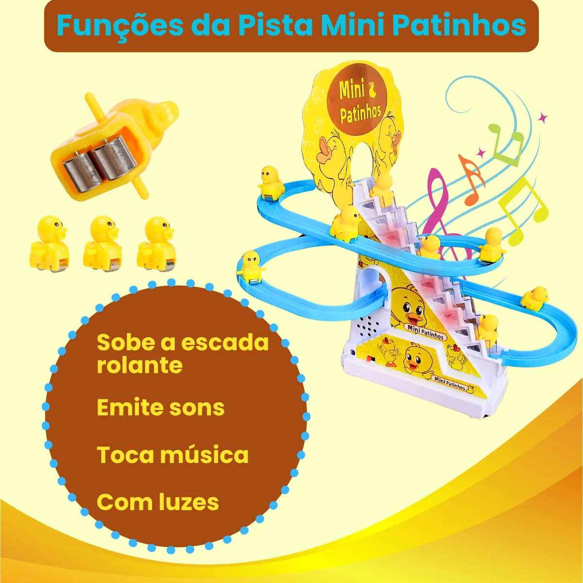 Pista de Corrida dos Patinhos – Brinquedo Interativo Infantil