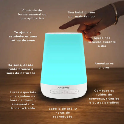 Nooze Pro - Máquina de Sono Inteligente para Bebês com Controle por Celular